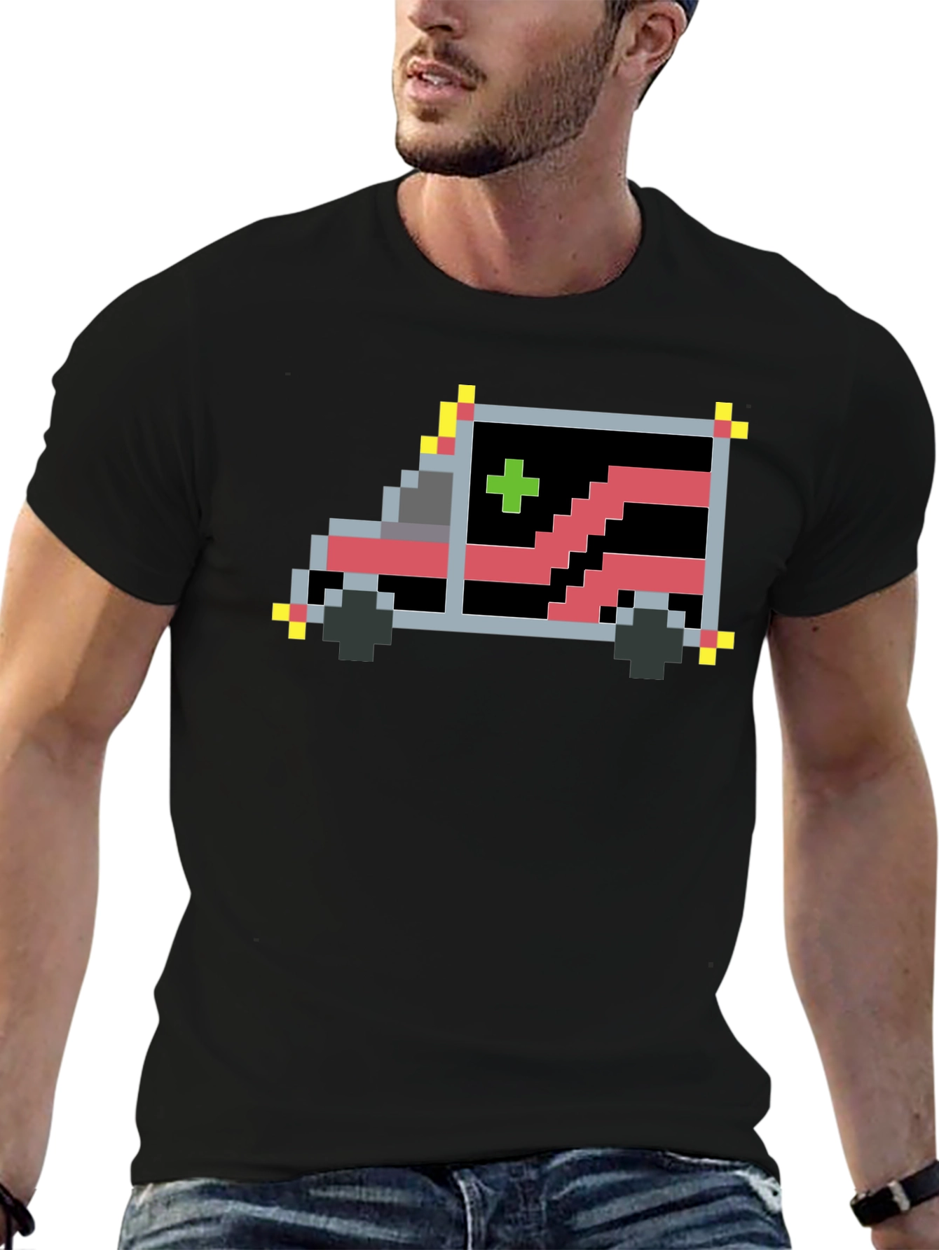Pixel Ambulance T-Shirt - Retro Gaming Style