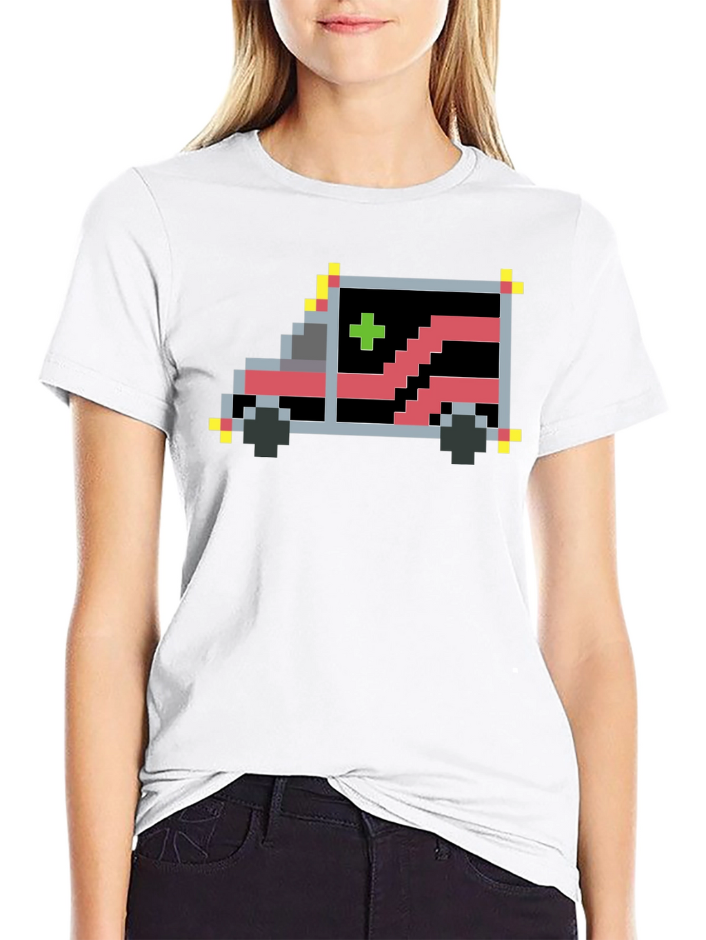 Pixel Ambulance T-Shirt - Retro Gaming Style