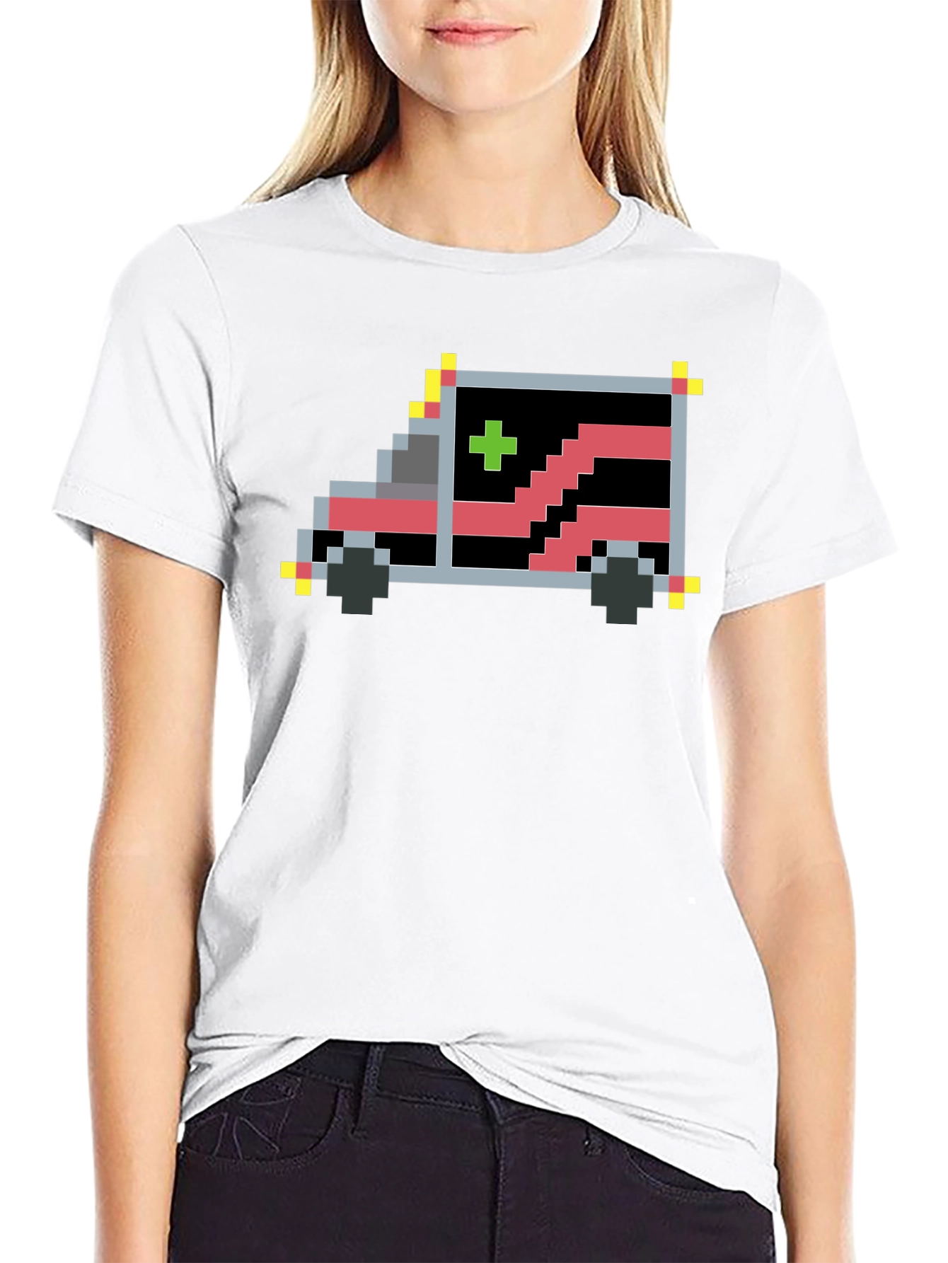 Pixel Ambulance T-Shirt - Retro Gaming Style
