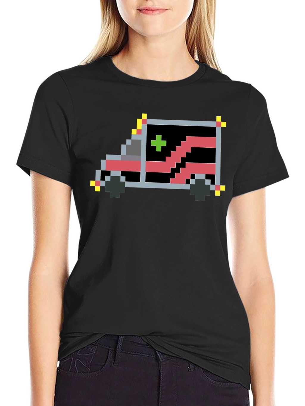 Pixel Ambulance T-Shirt - Retro Gaming Style