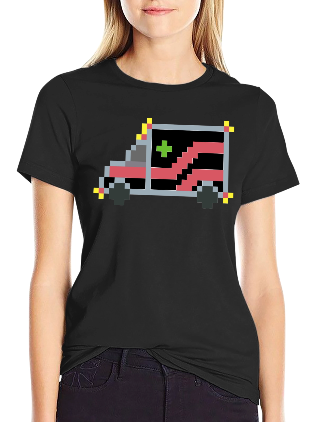 Pixel Ambulance T-Shirt - Retro Gaming Style
