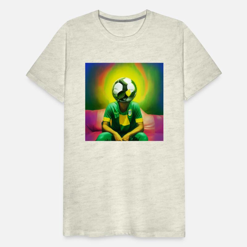 Brazilian fan celebrating victory yellow and gree