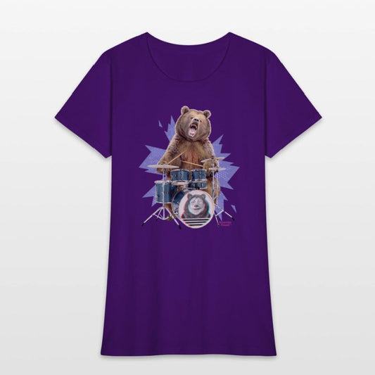 Brown Grizzly Bear Playing the Drums Gift for Drum