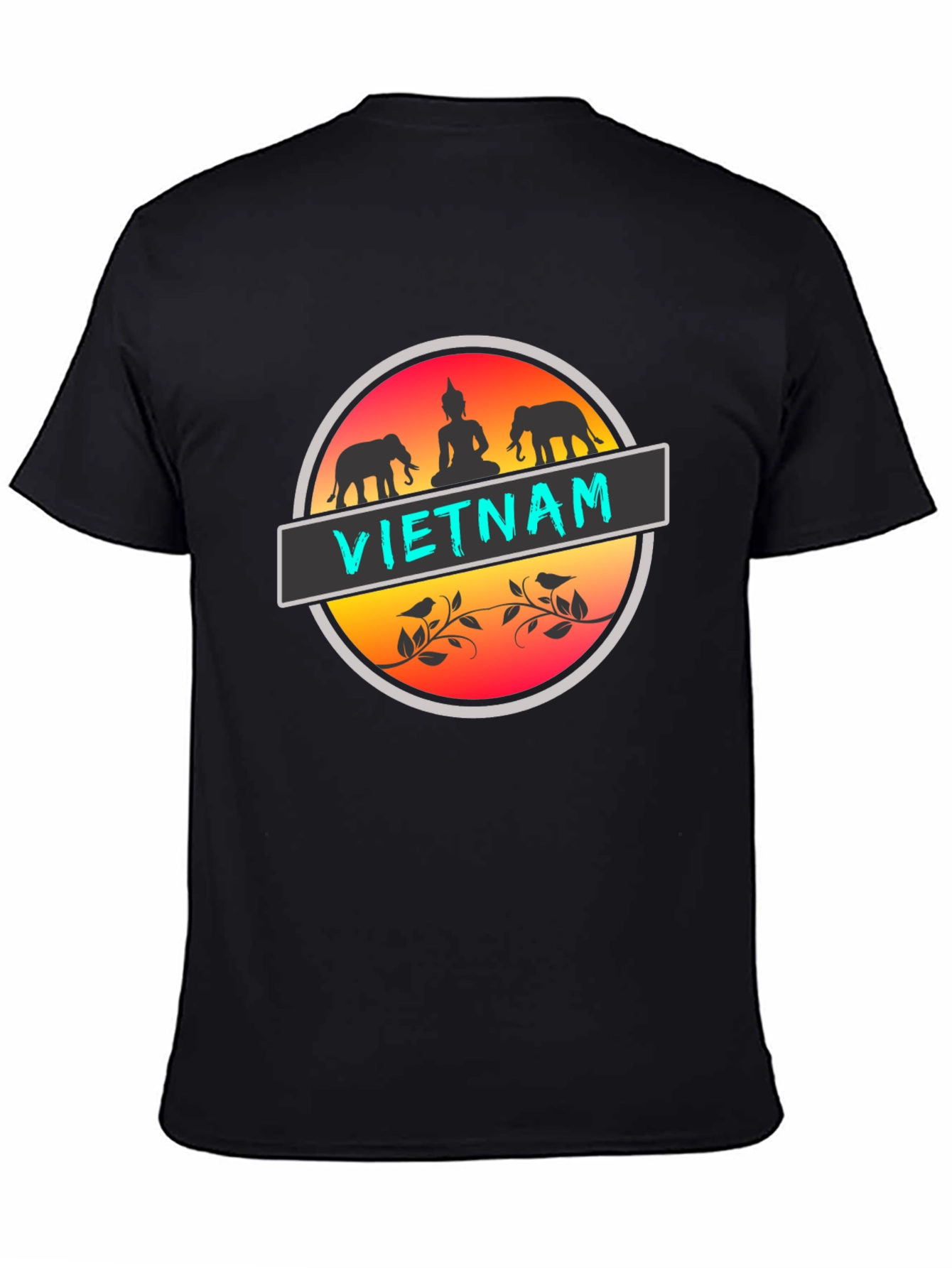 Vietnam Graphic T-Shirt: Buddha & Elephants