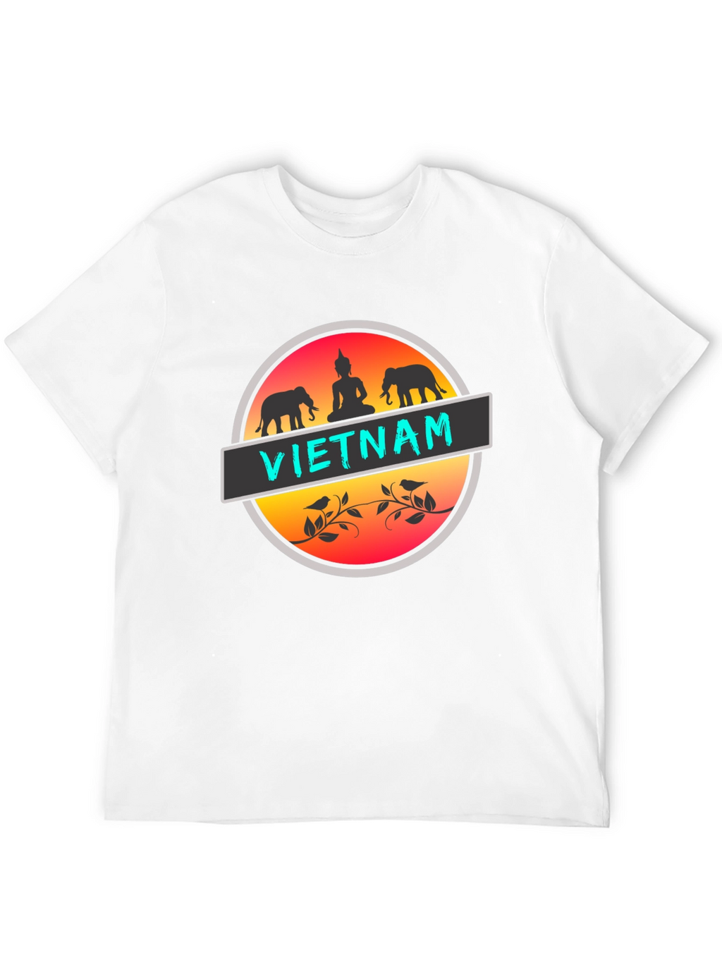 Vietnam Graphic T-Shirt: Buddha & Elephants
