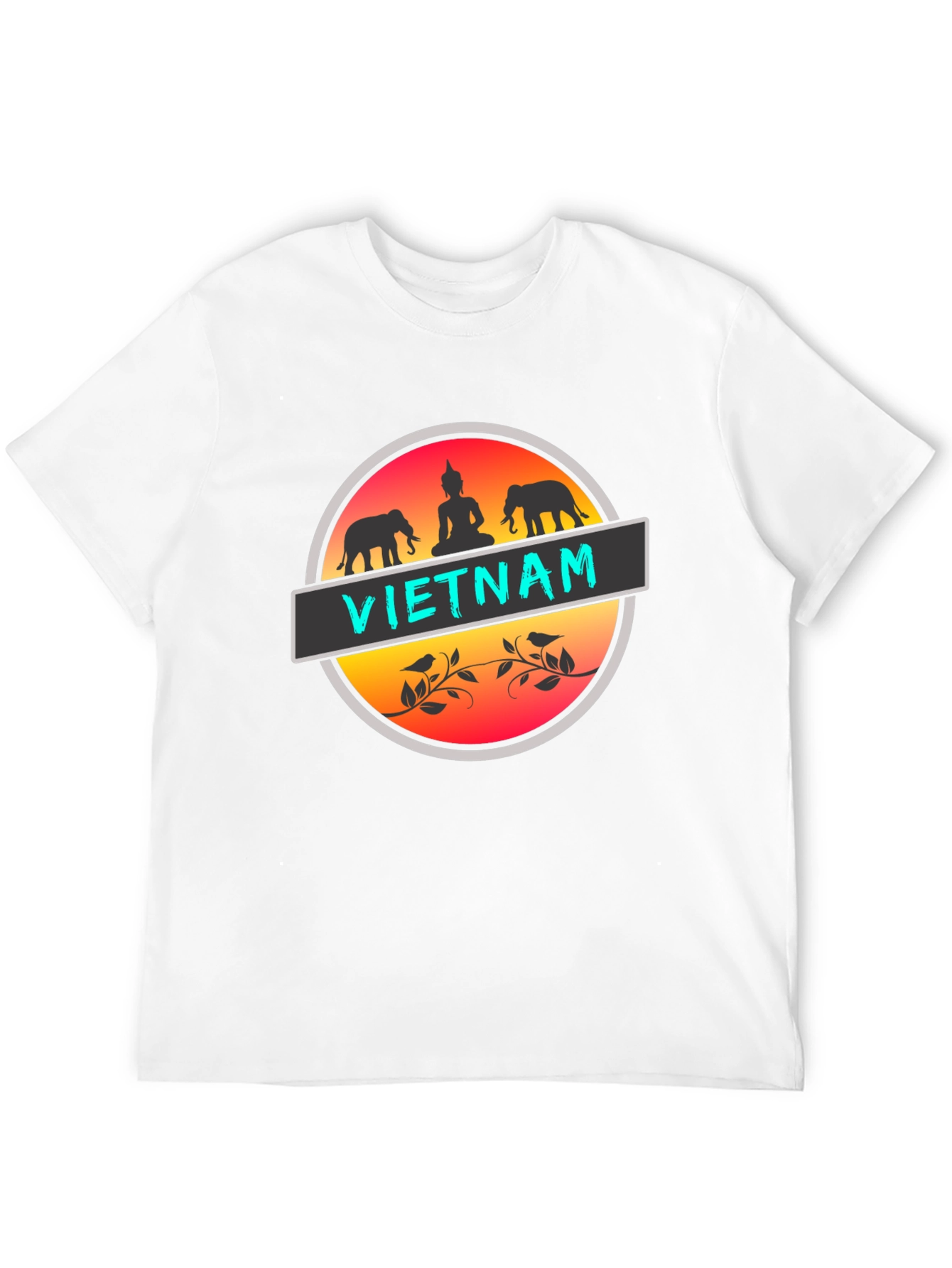 Vietnam Graphic T-Shirt: Buddha & Elephants