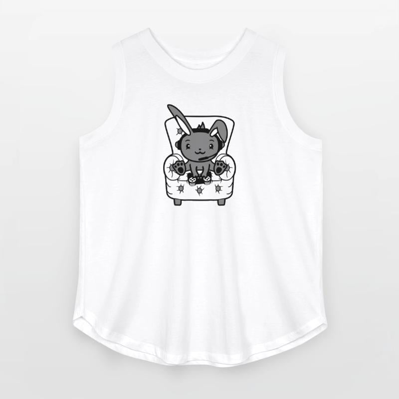 Bunny Plays Controller Console Headset Gamer Nerd