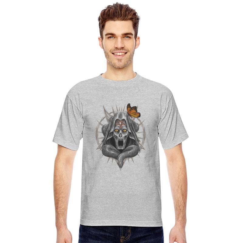 Butterfly and dark skull