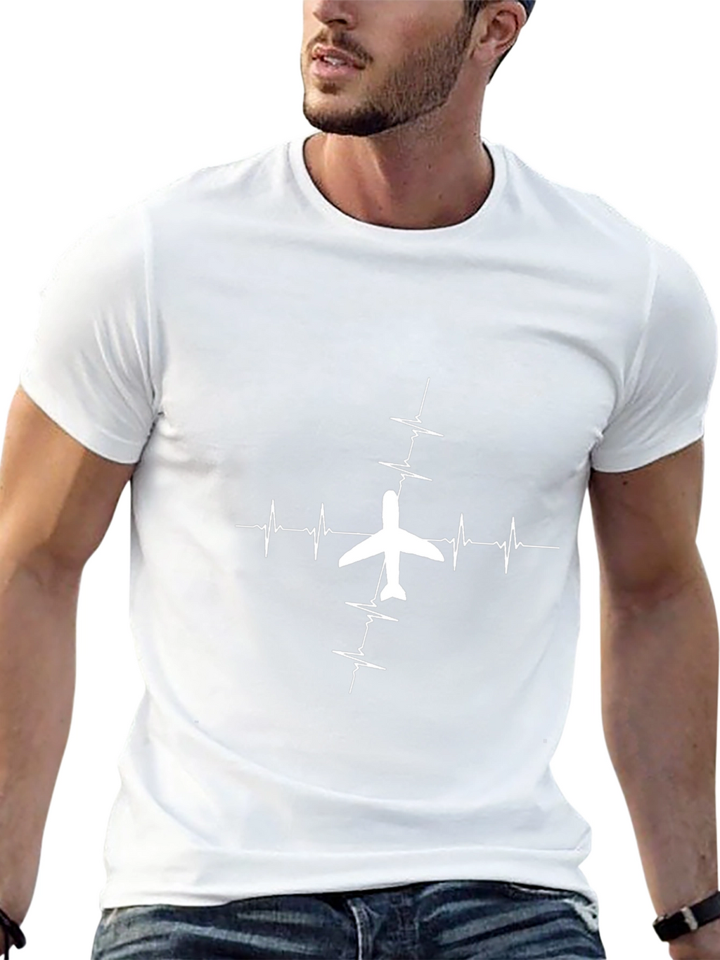 Pilot Heartbeat T-Shirt - Aviation Lover Tee