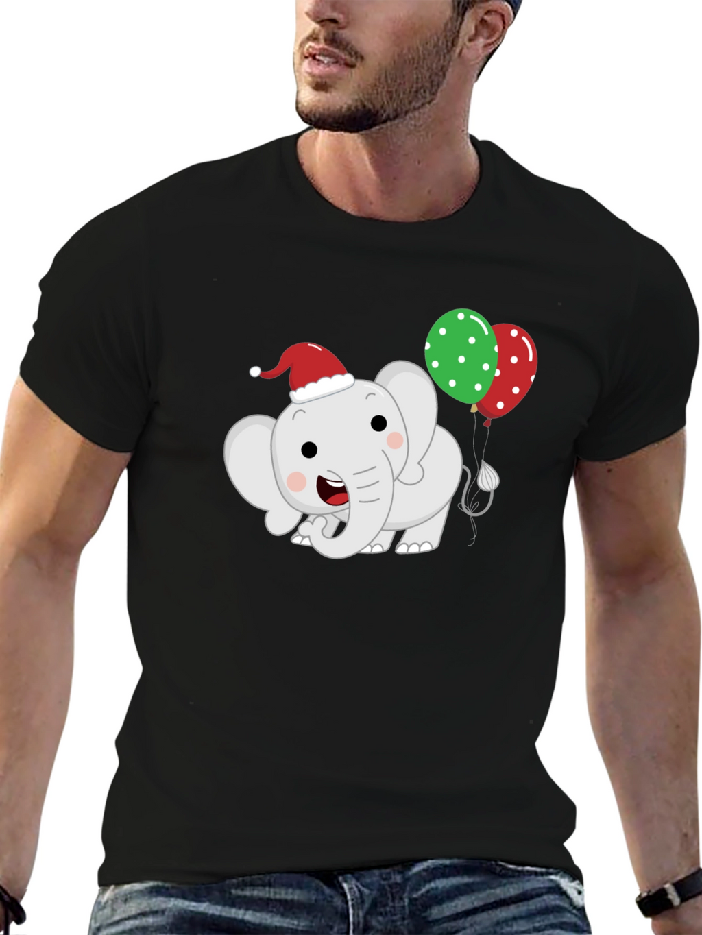 Cute Christmas Elephant T-Shirt