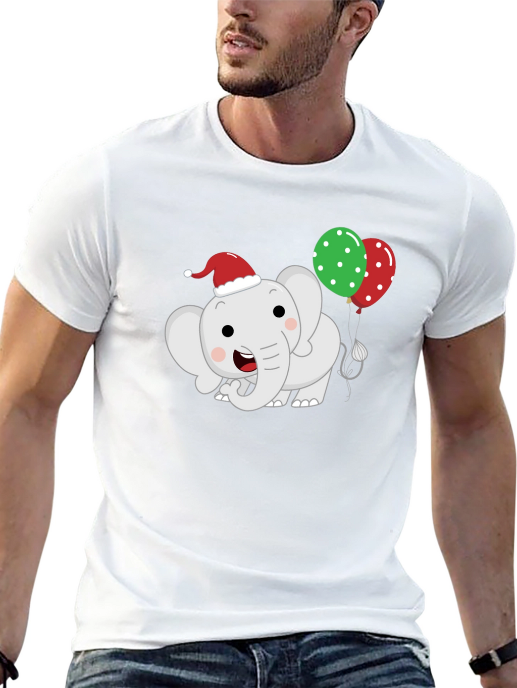 Cute Christmas Elephant T-Shirt