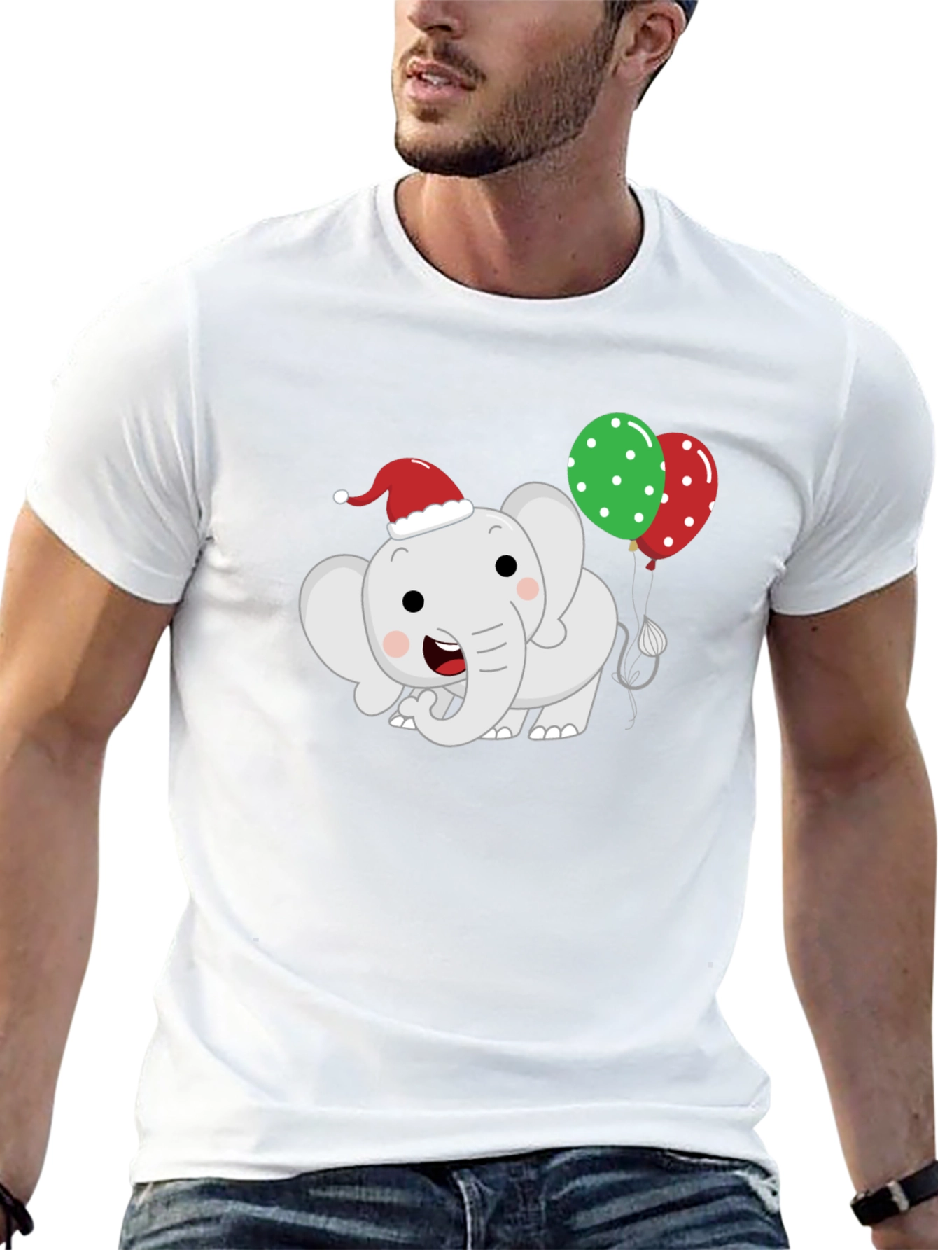 Cute Christmas Elephant T-Shirt