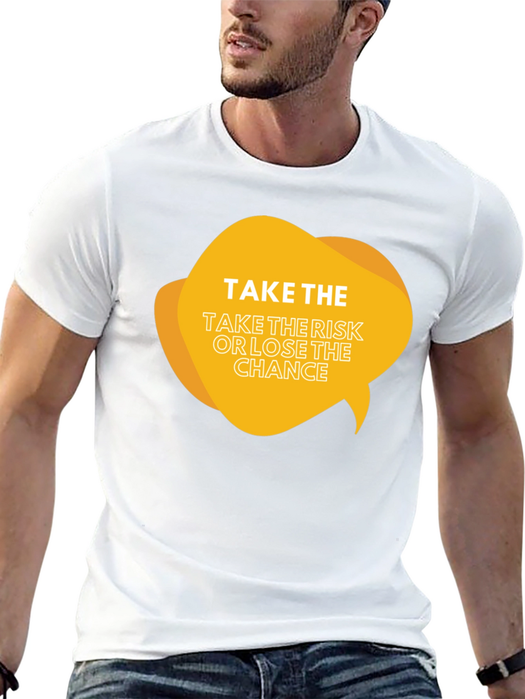 Risk Taker Graphic Tee - Black Cotton Blend Shirt