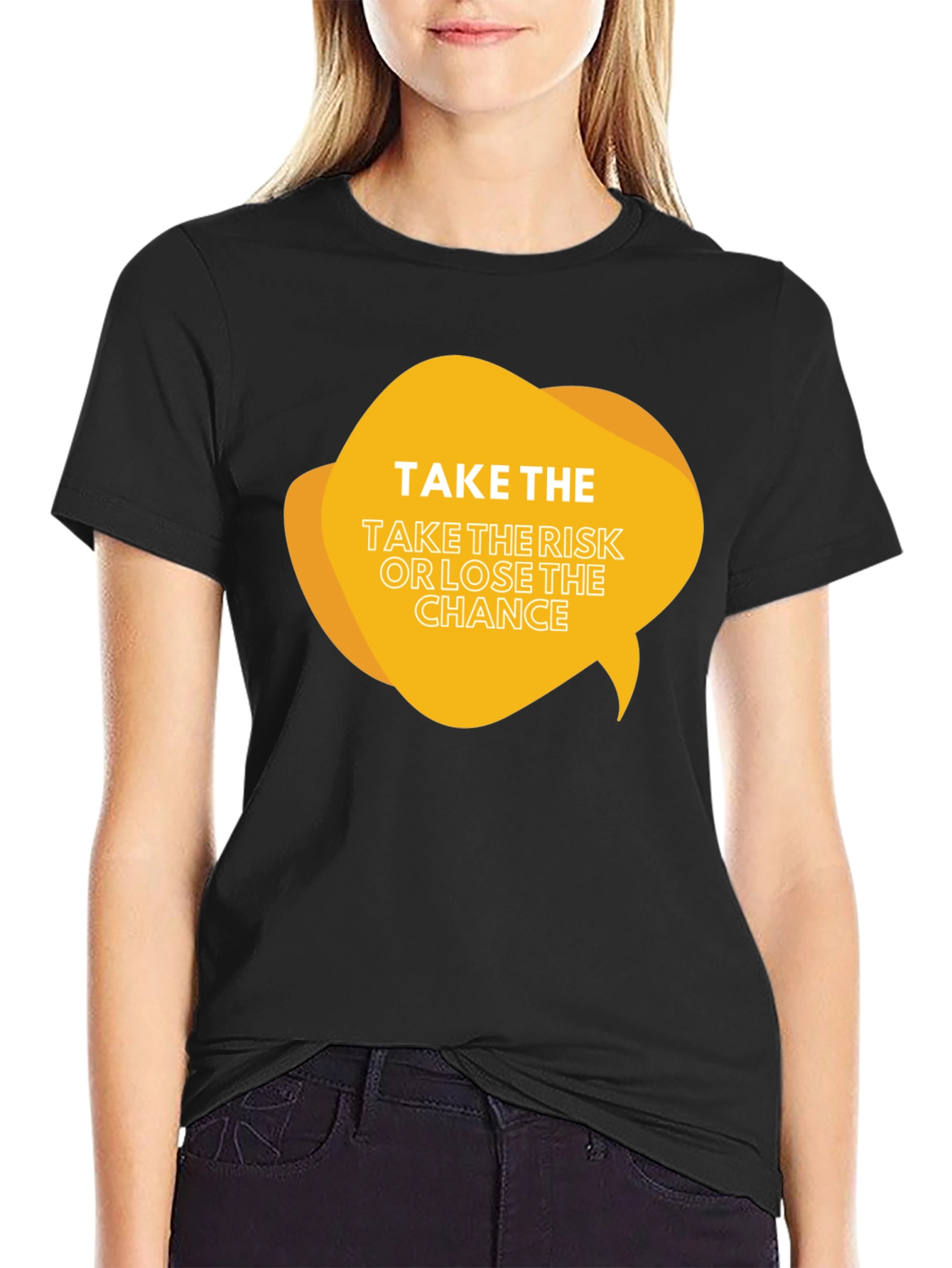 Risk Taker Graphic Tee - Black Cotton Blend Shirt