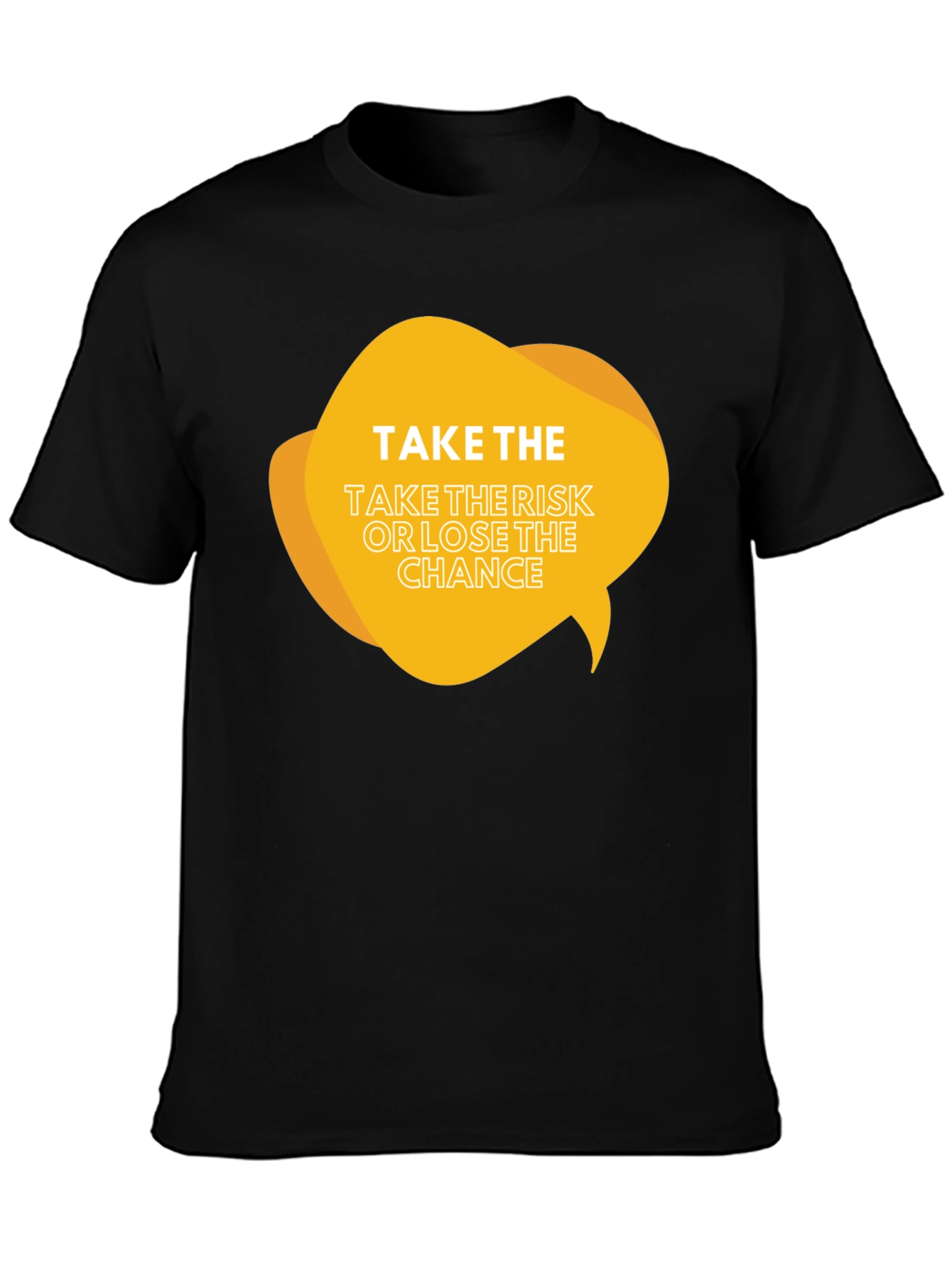 Risk Taker Graphic Tee - Black Cotton Blend Shirt
