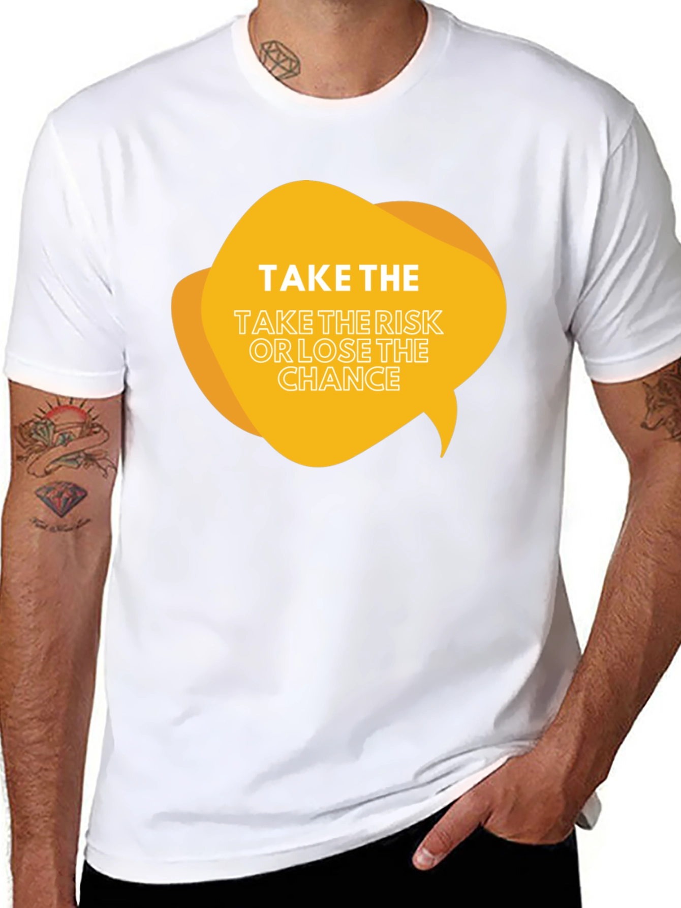 Risk Taker Graphic Tee - Black Cotton Blend Shirt