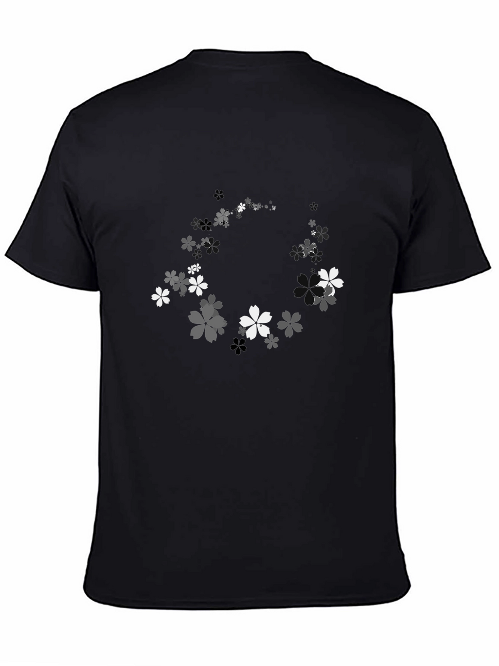 Cherry Blossom Graphic Black T-Shirt