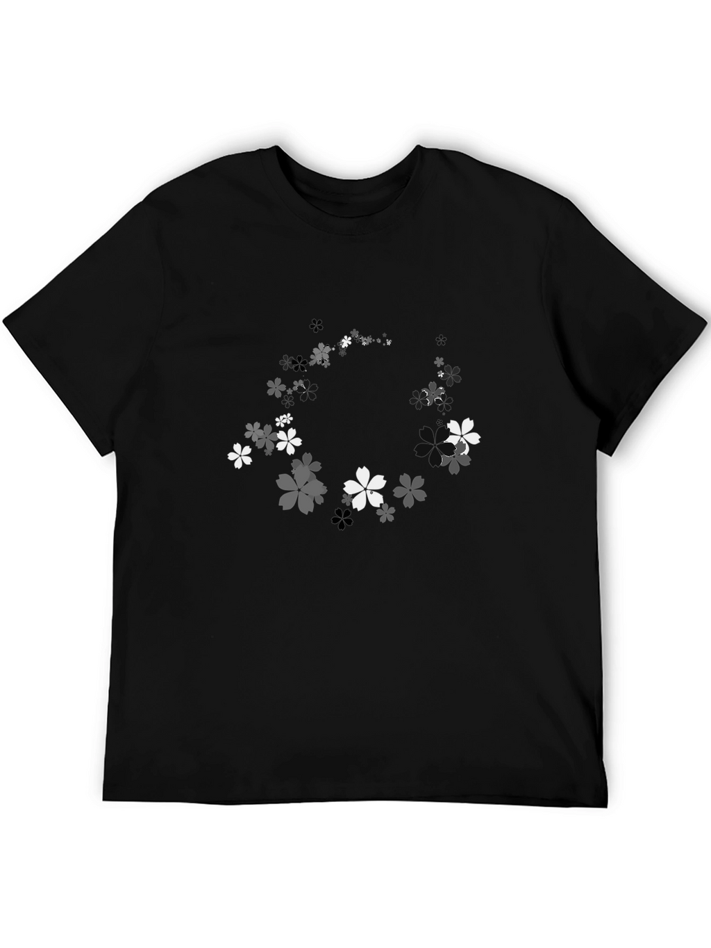 Cherry Blossom Graphic Black T-Shirt