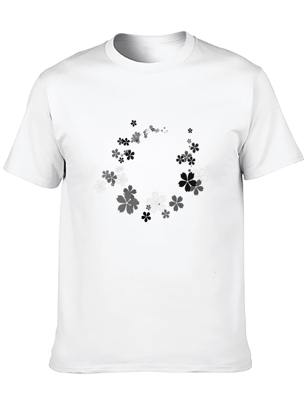 Cherry Blossom Graphic Black T-Shirt