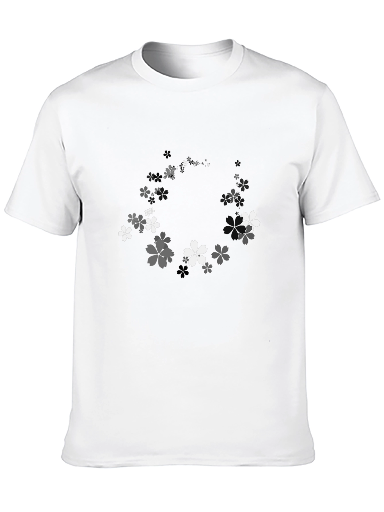 Cherry Blossom Graphic Black T-Shirt