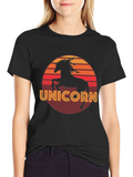 Unicorn Sunset Graphic T-Shirt