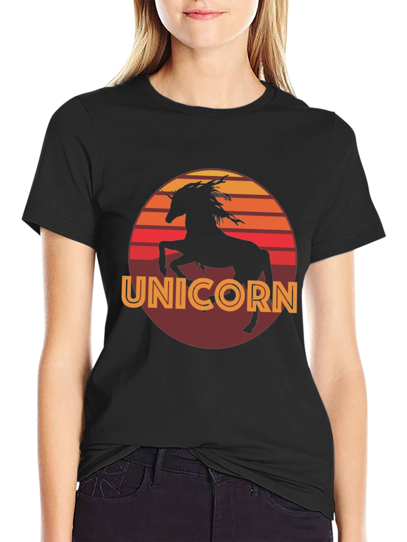 Unicorn Sunset Graphic T-Shirt