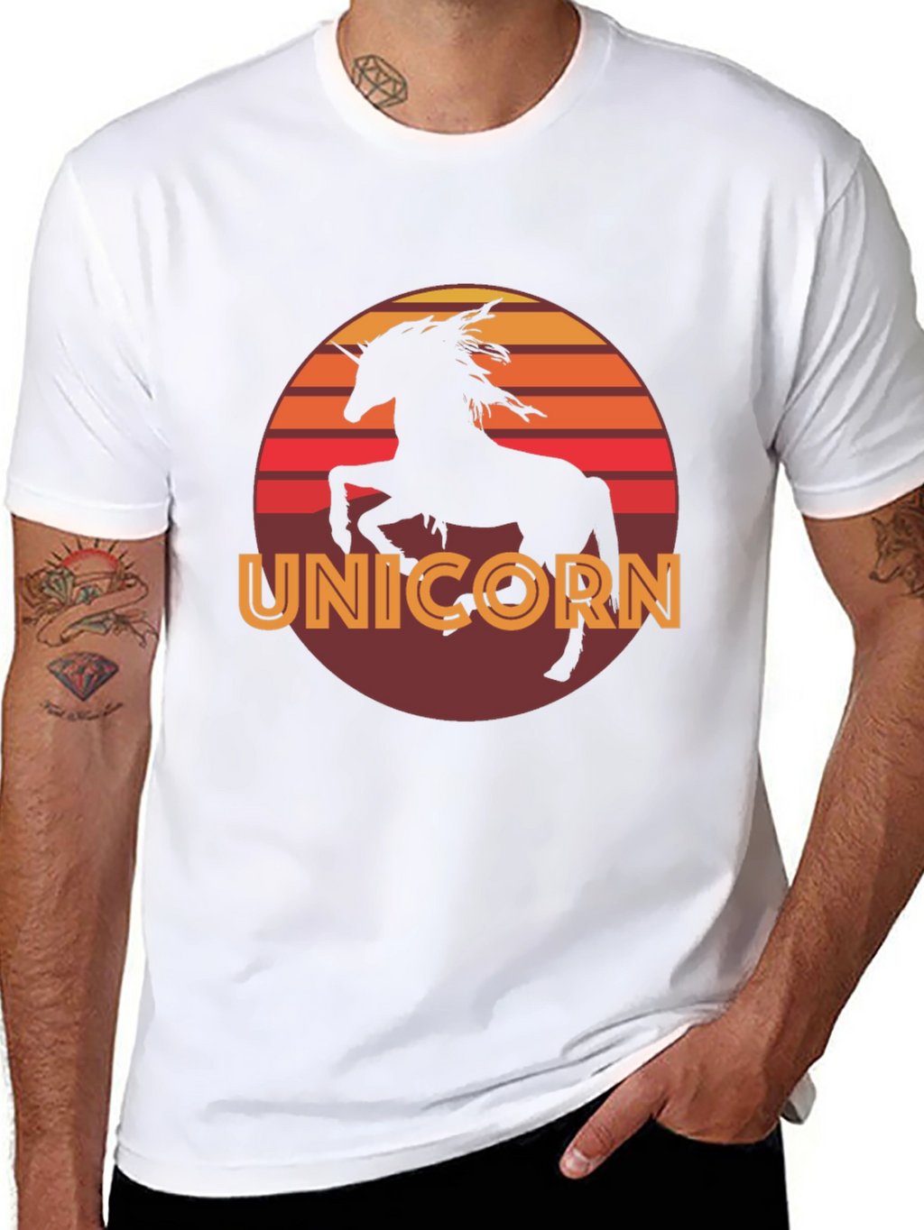 Unicorn Sunset Graphic T-Shirt