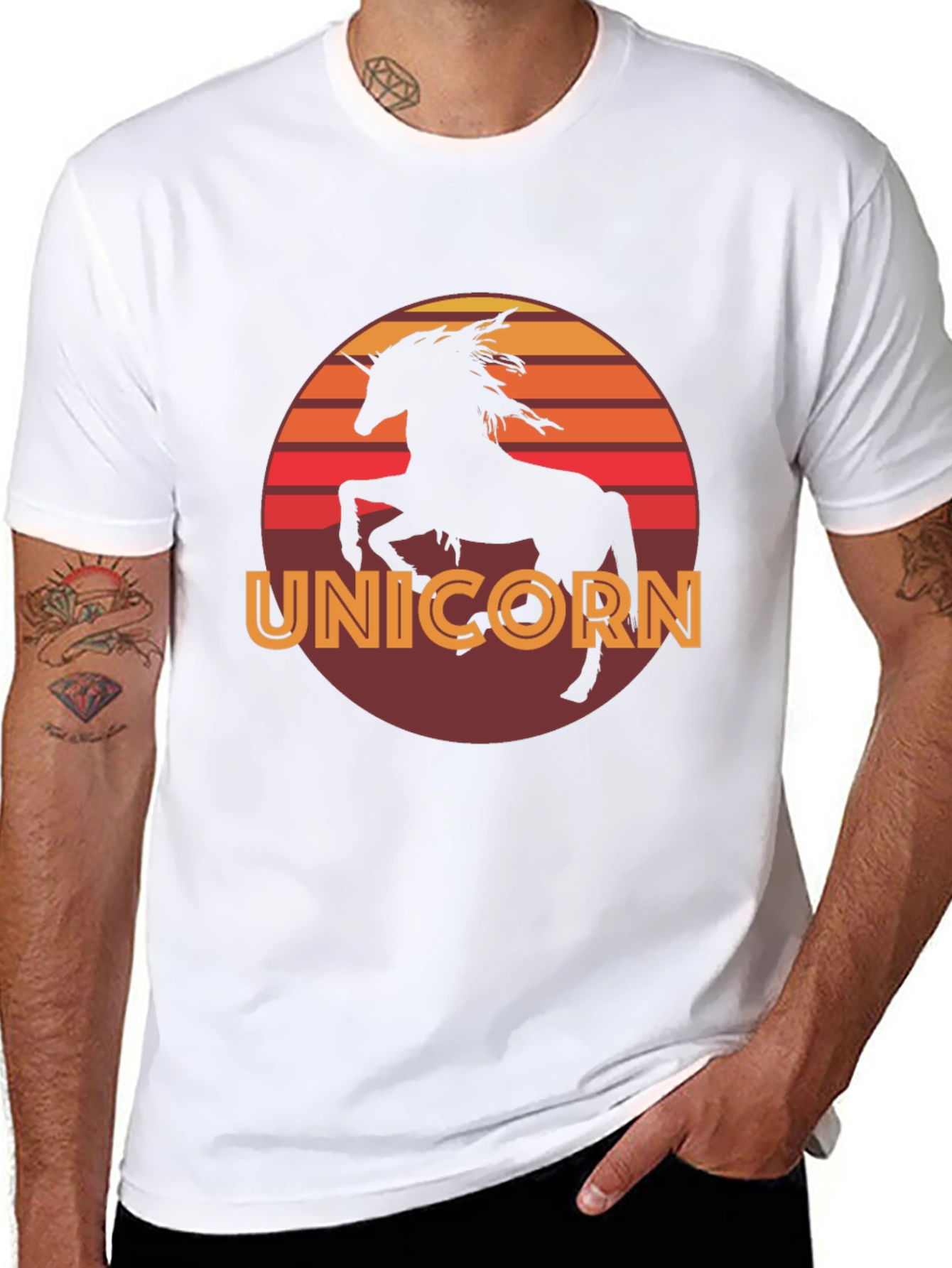 Unicorn Sunset Graphic T-Shirt