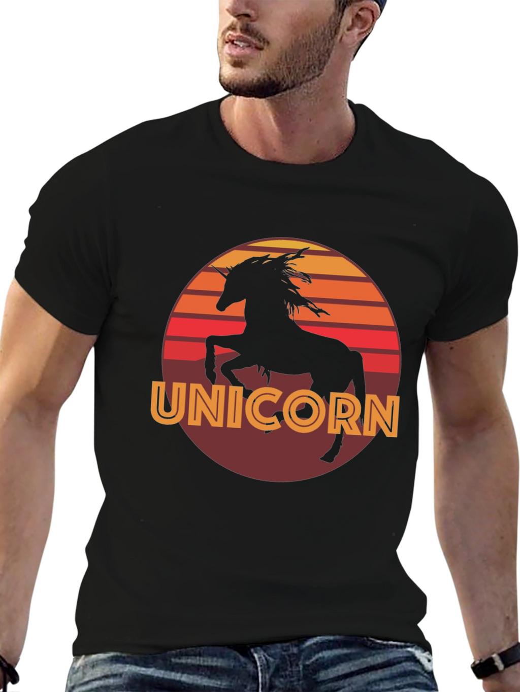Unicorn Sunset Graphic T-Shirt