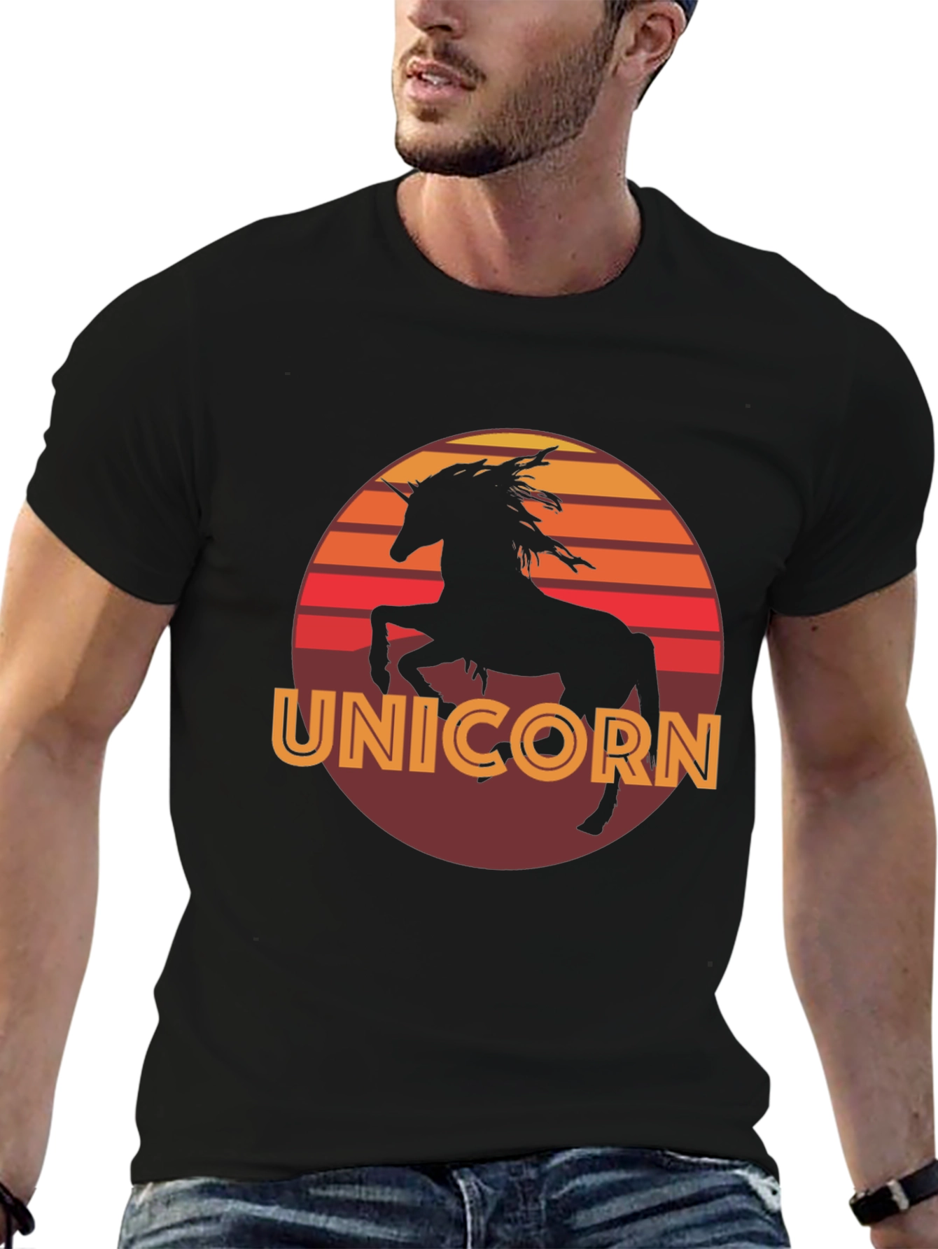 Unicorn Sunset Graphic T-Shirt