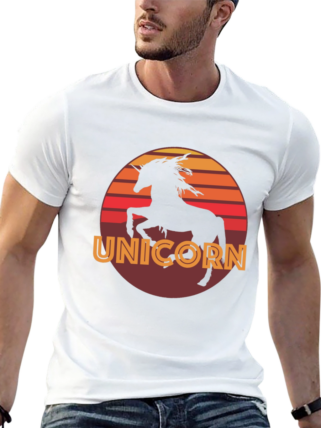 Unicorn Sunset Graphic T-Shirt