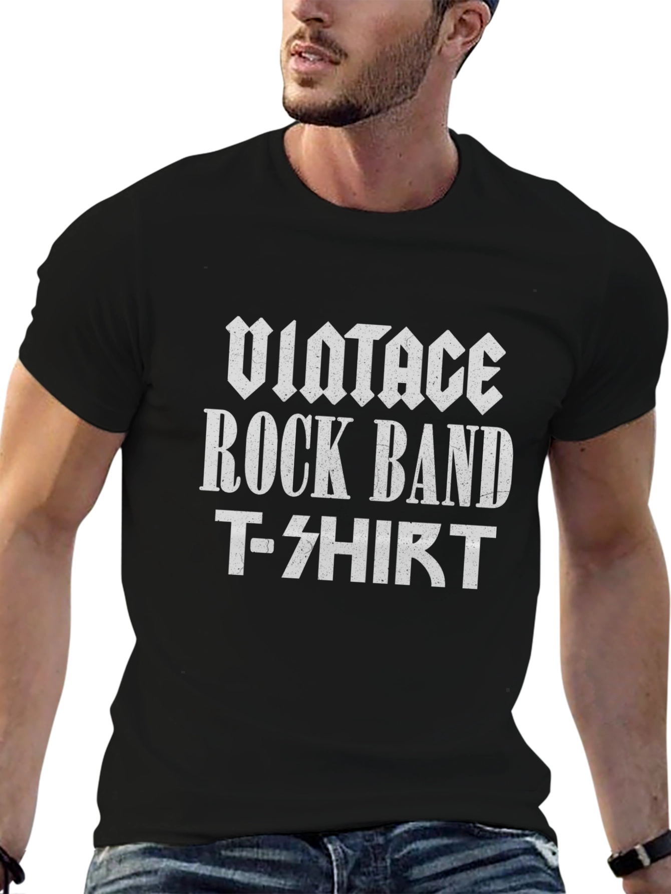 Vintage Rock Band T-Shirt - Classic Black Tee
