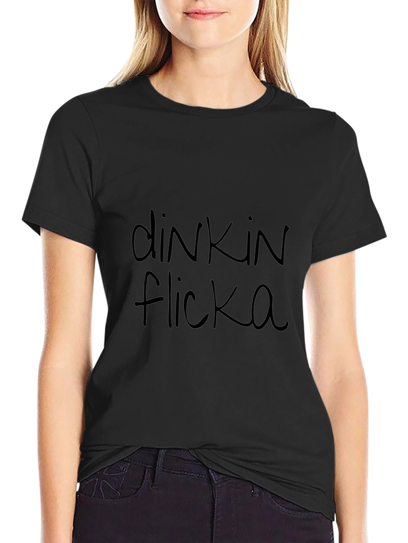 Dinkin Flicka Graphic Tee - Black T-Shirt