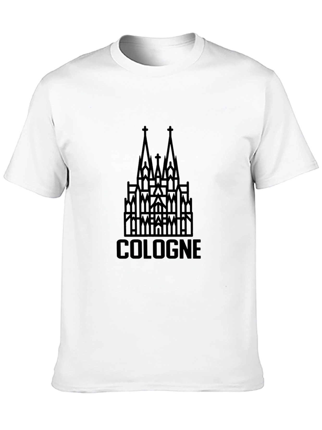 Cologne Germany Cathedral T-Shirt - Black