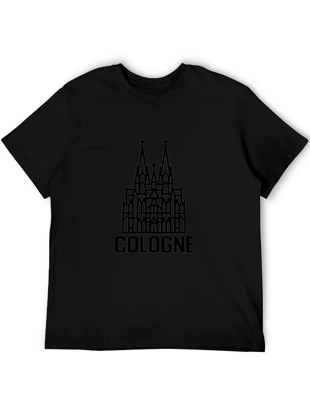 Cologne Germany Cathedral T-Shirt - Black