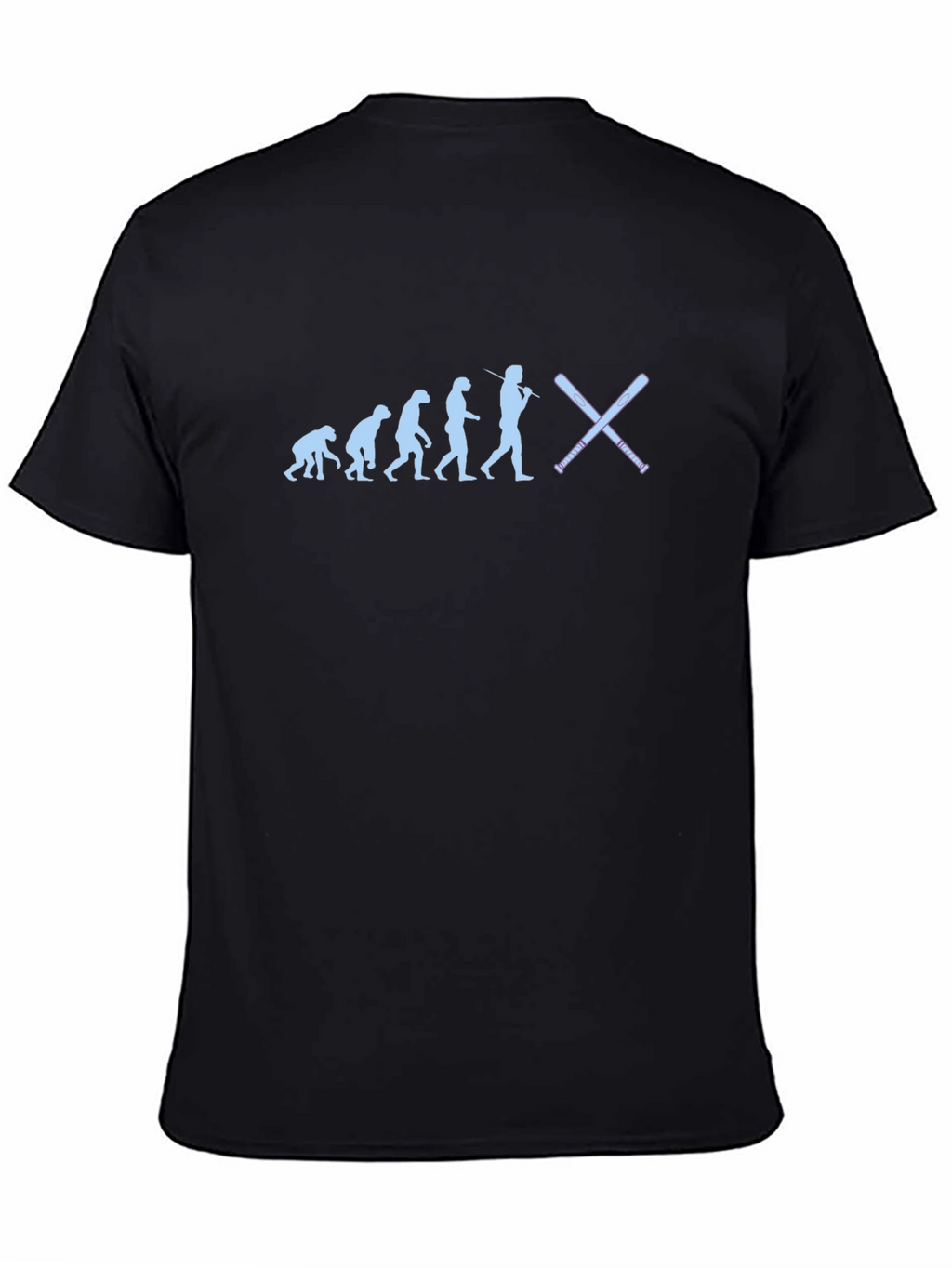 Evolution of Baseball Black T-Shirt