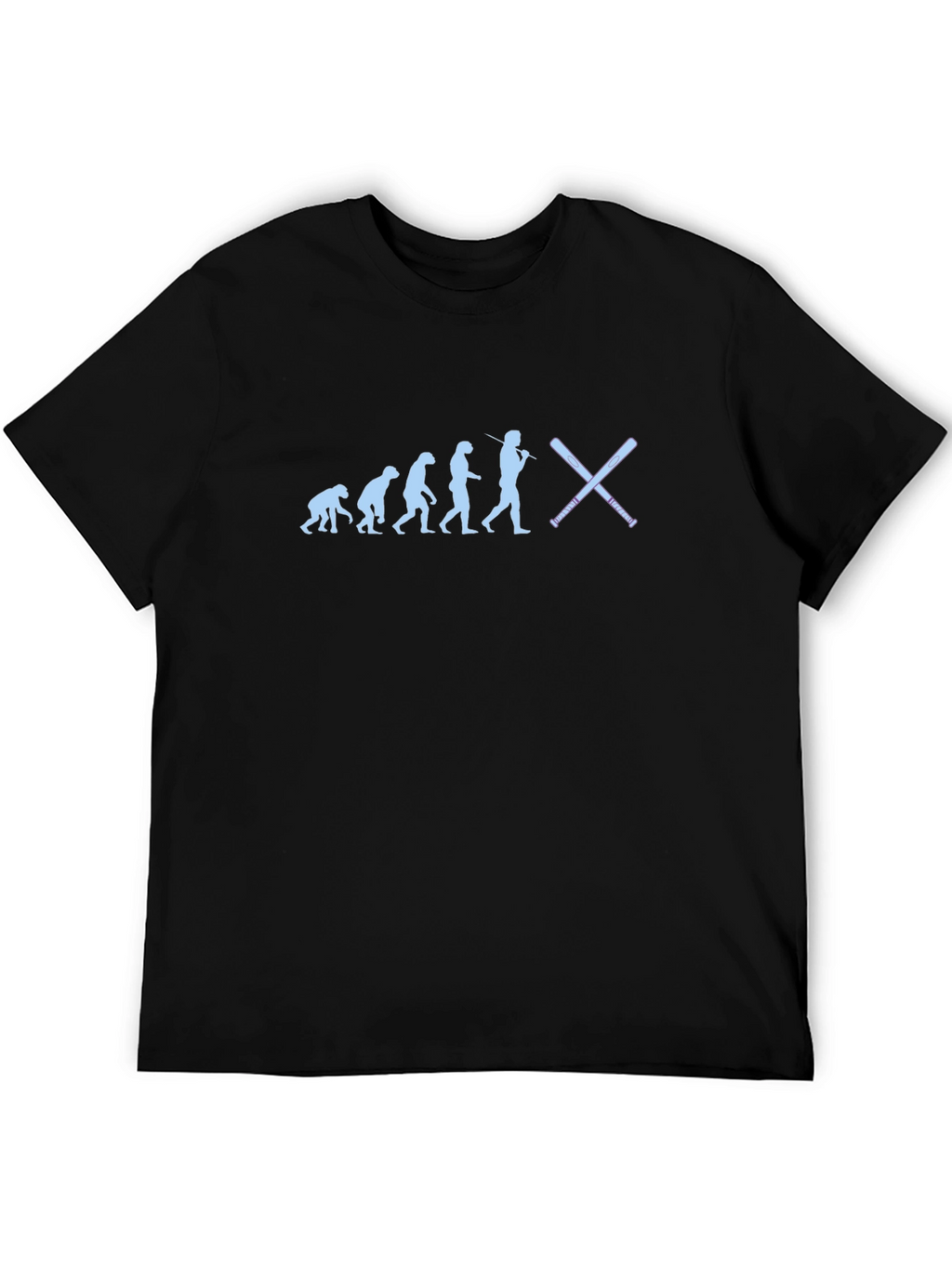 Evolution of Baseball Black T-Shirt