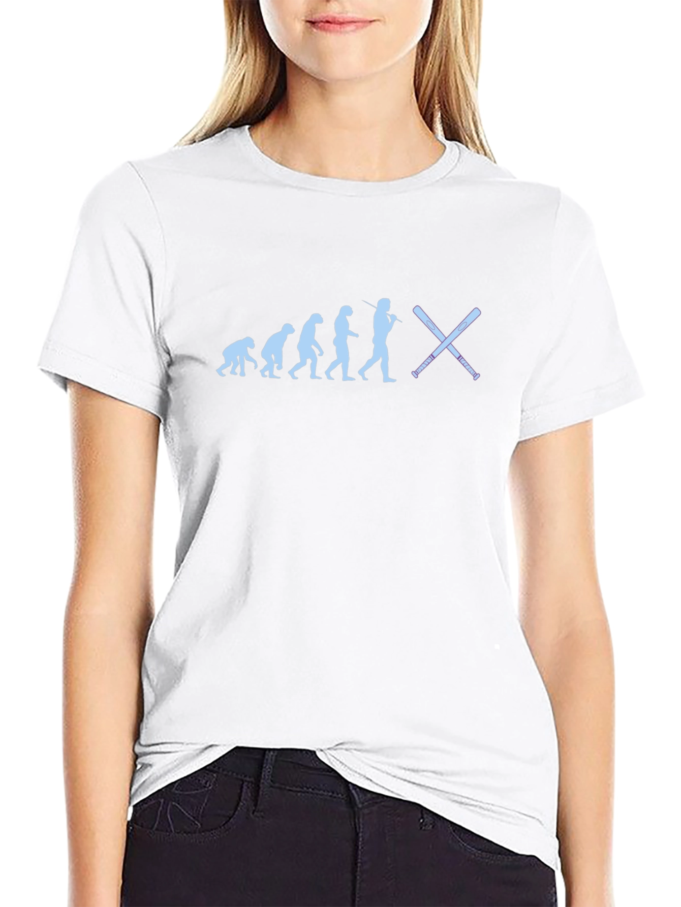 Evolution of Baseball Black T-Shirt