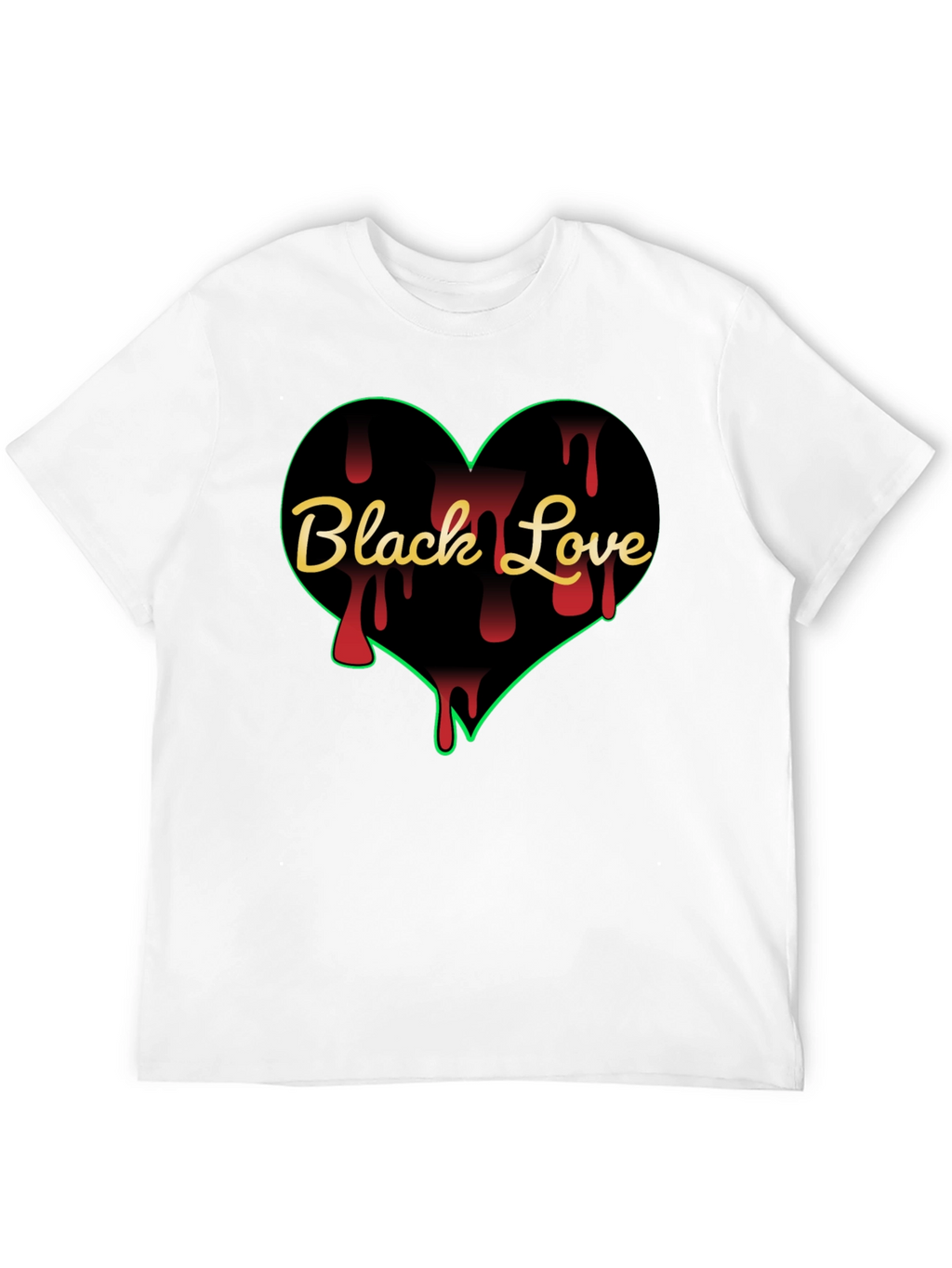 Black Love Heart Graphic T-Shirt