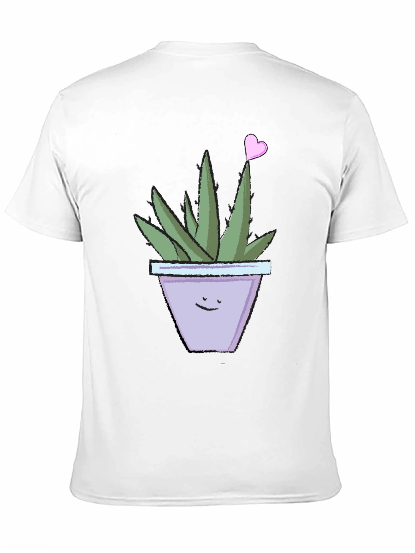 Cute Smiling Potted Plant Graphic Tee