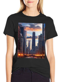 Chicago Skyline Graphic Black T-Shirt