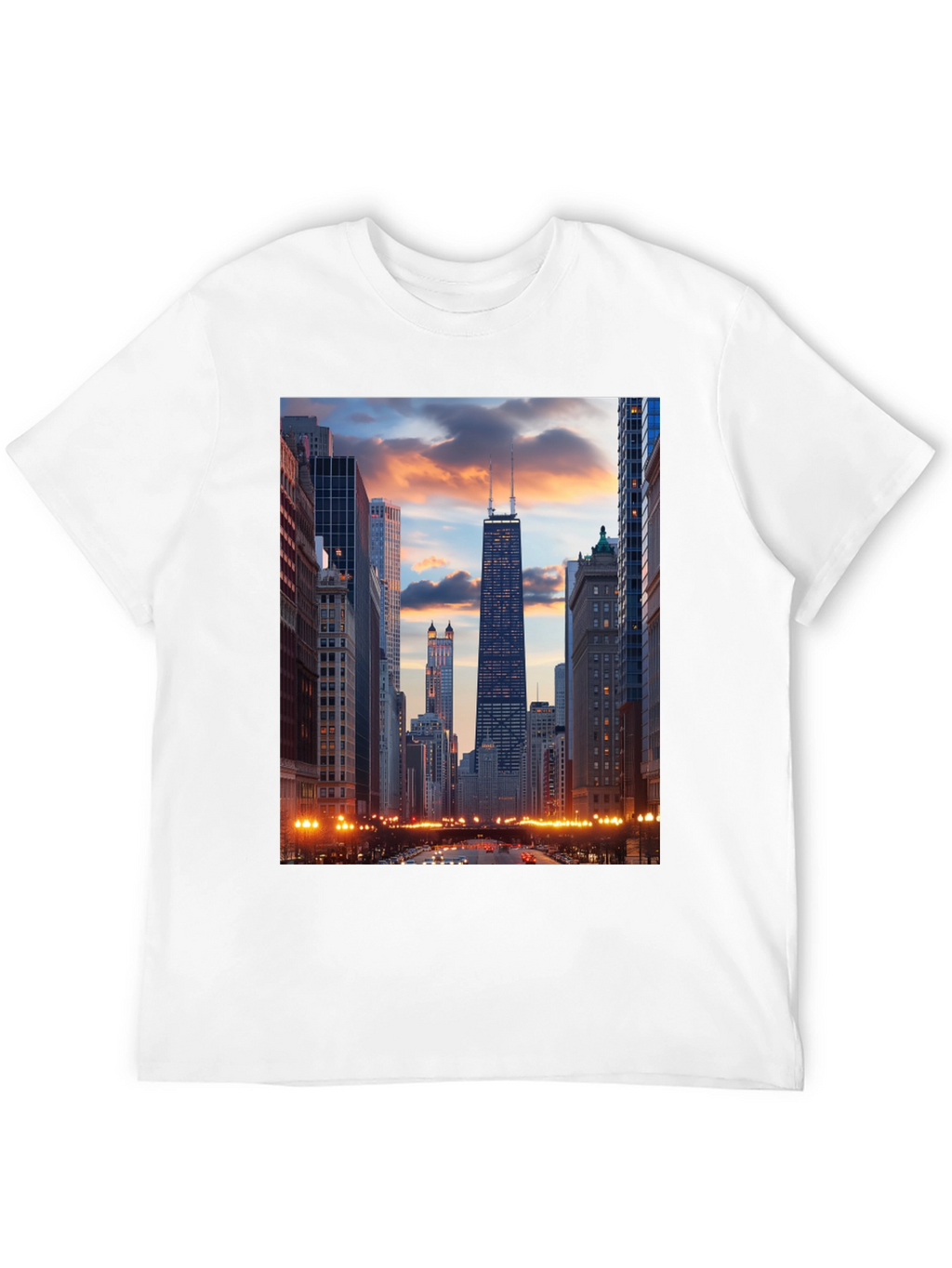 Chicago Skyline Graphic Black T-Shirt
