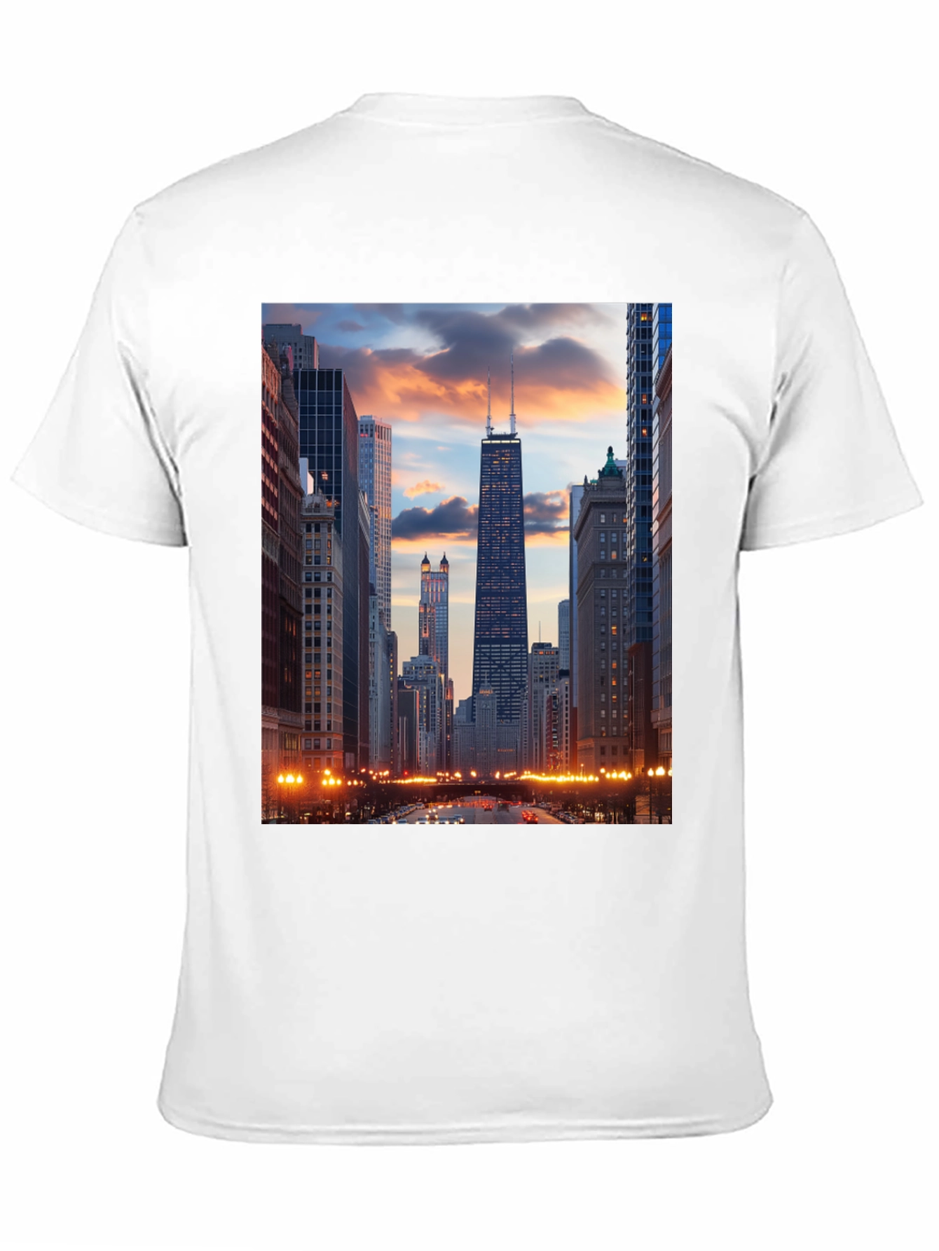 Chicago Skyline Graphic Black T-Shirt