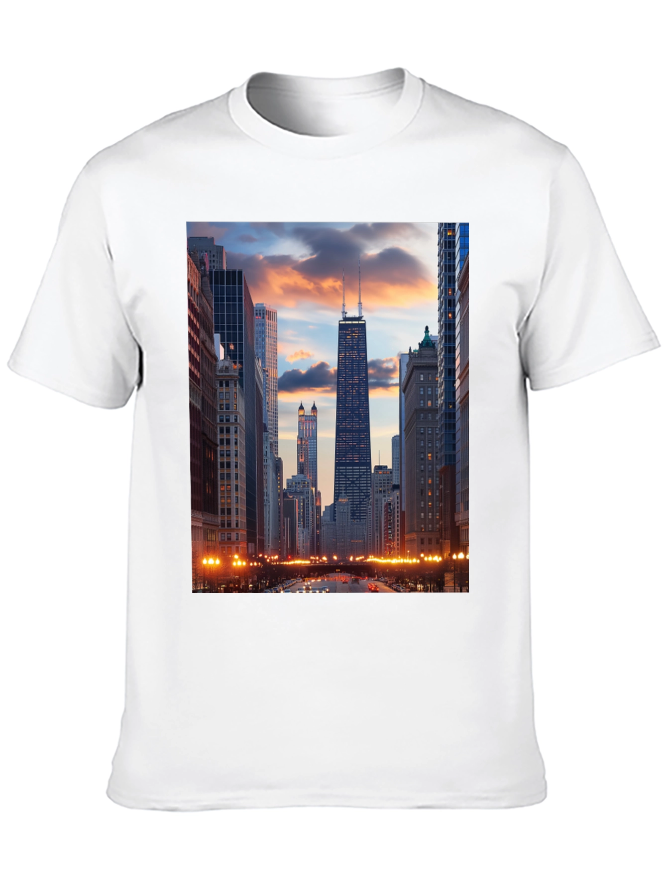 Chicago Skyline Graphic Black T-Shirt