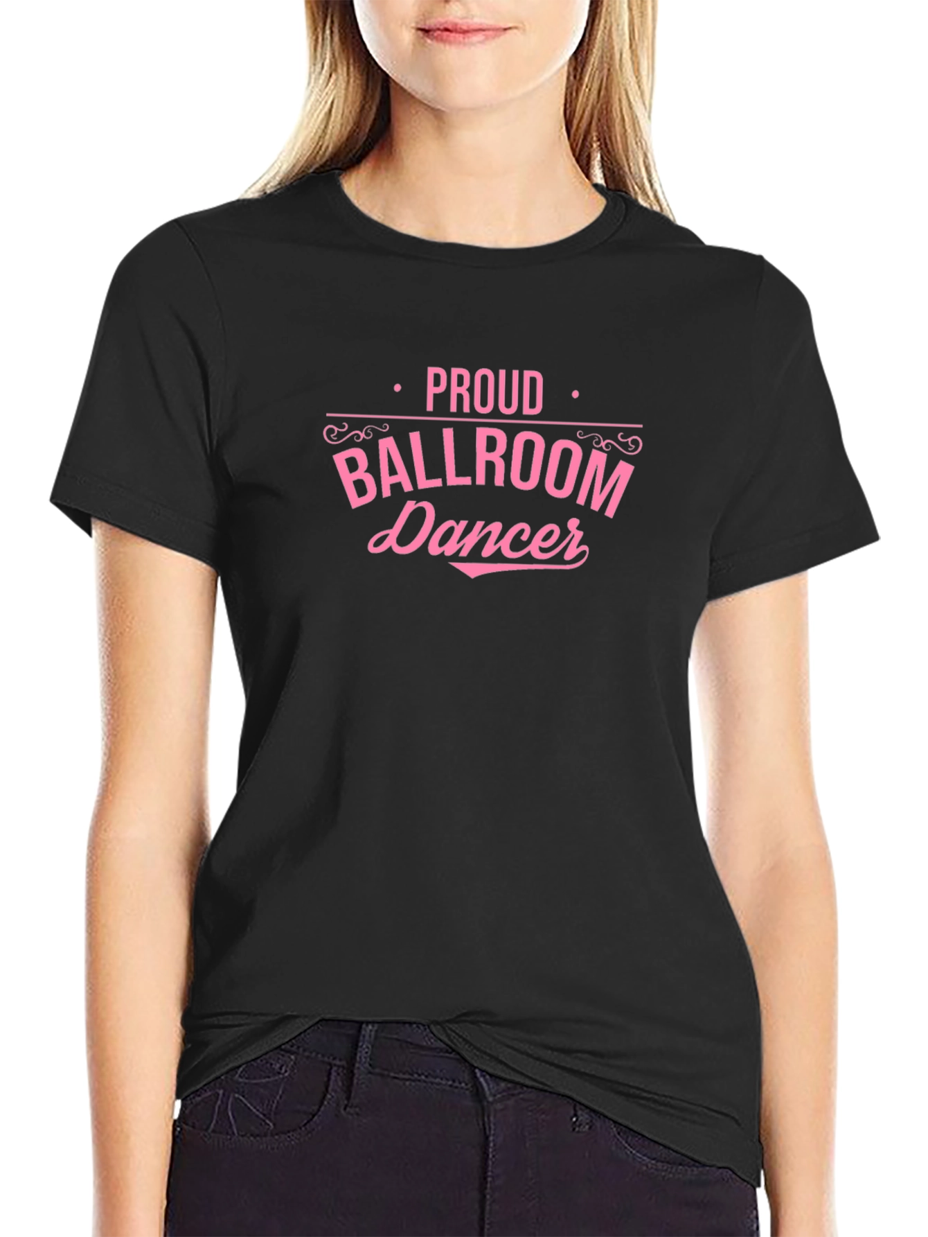 Proud Ballroom Dancer Graphic Tee - Black Cotton