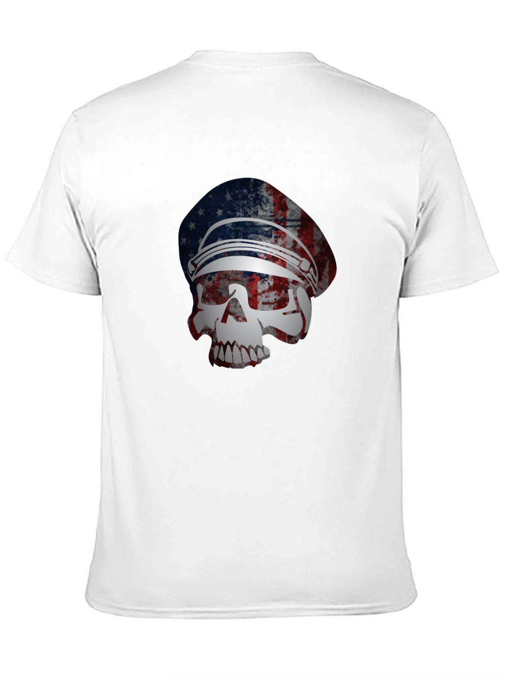 American Flag Skull Graphic T-Shirt