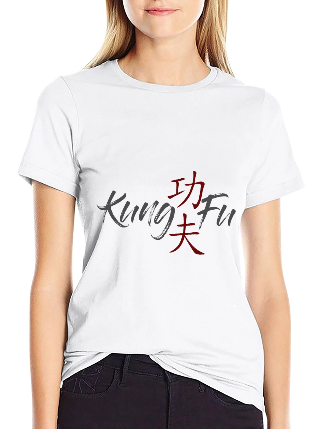 Kung Fu Graphic T-Shirt - Casual Black Tee