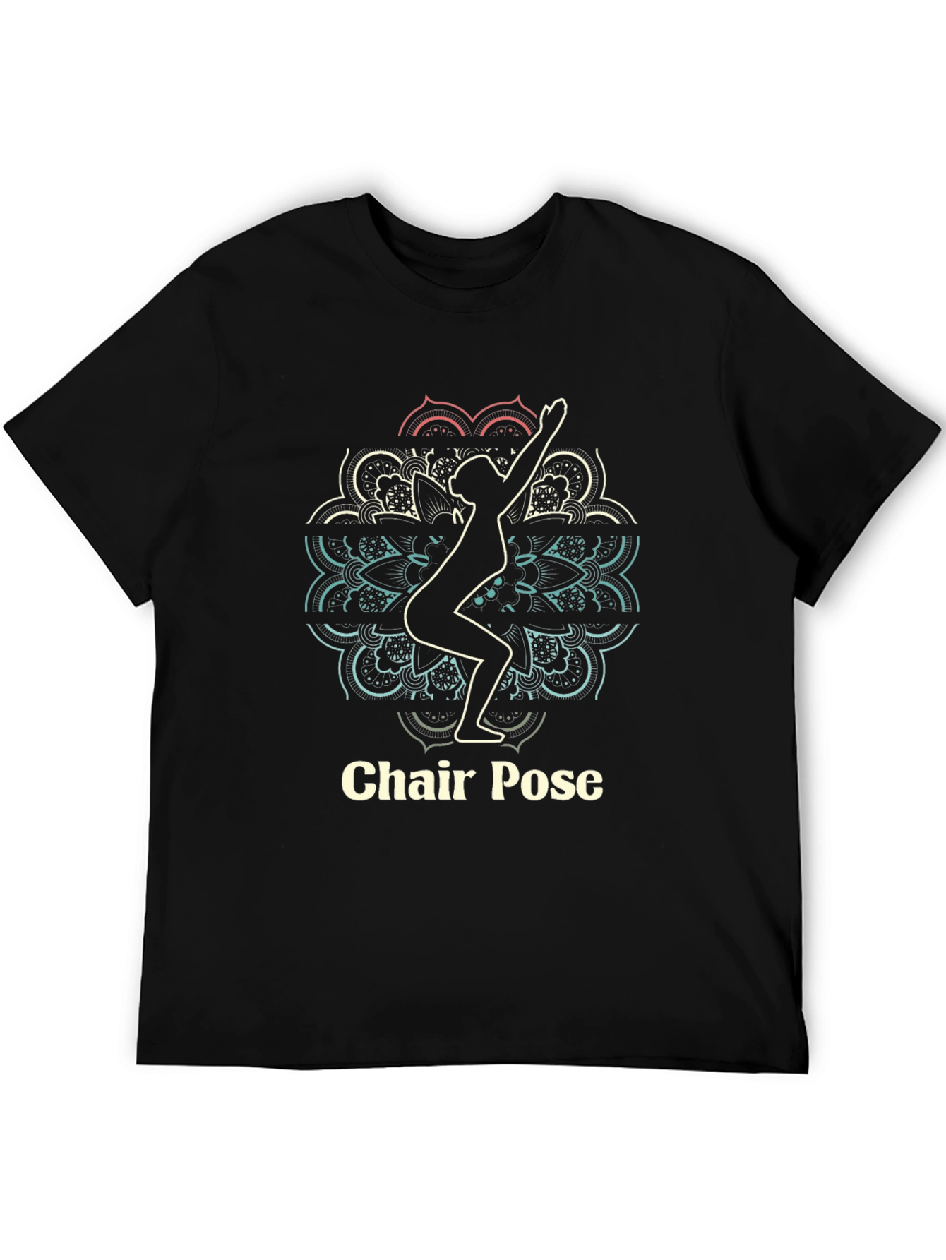Chair Pose Yoga T-Shirt - Black