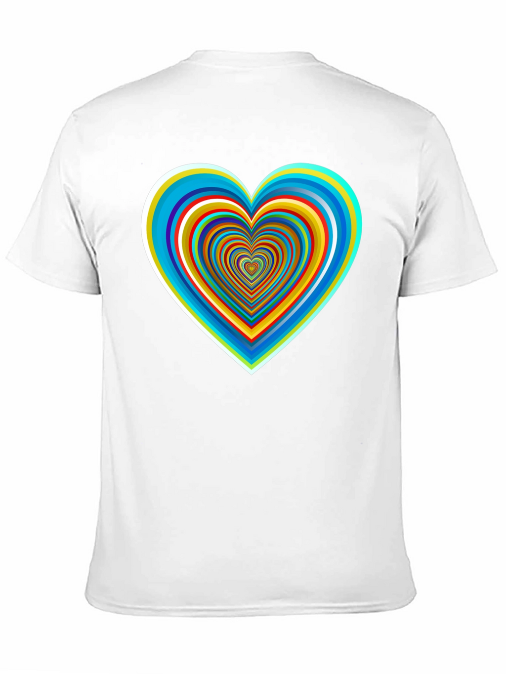 Psychedelic Heart Graphic Tee - Stylish Black Shirt