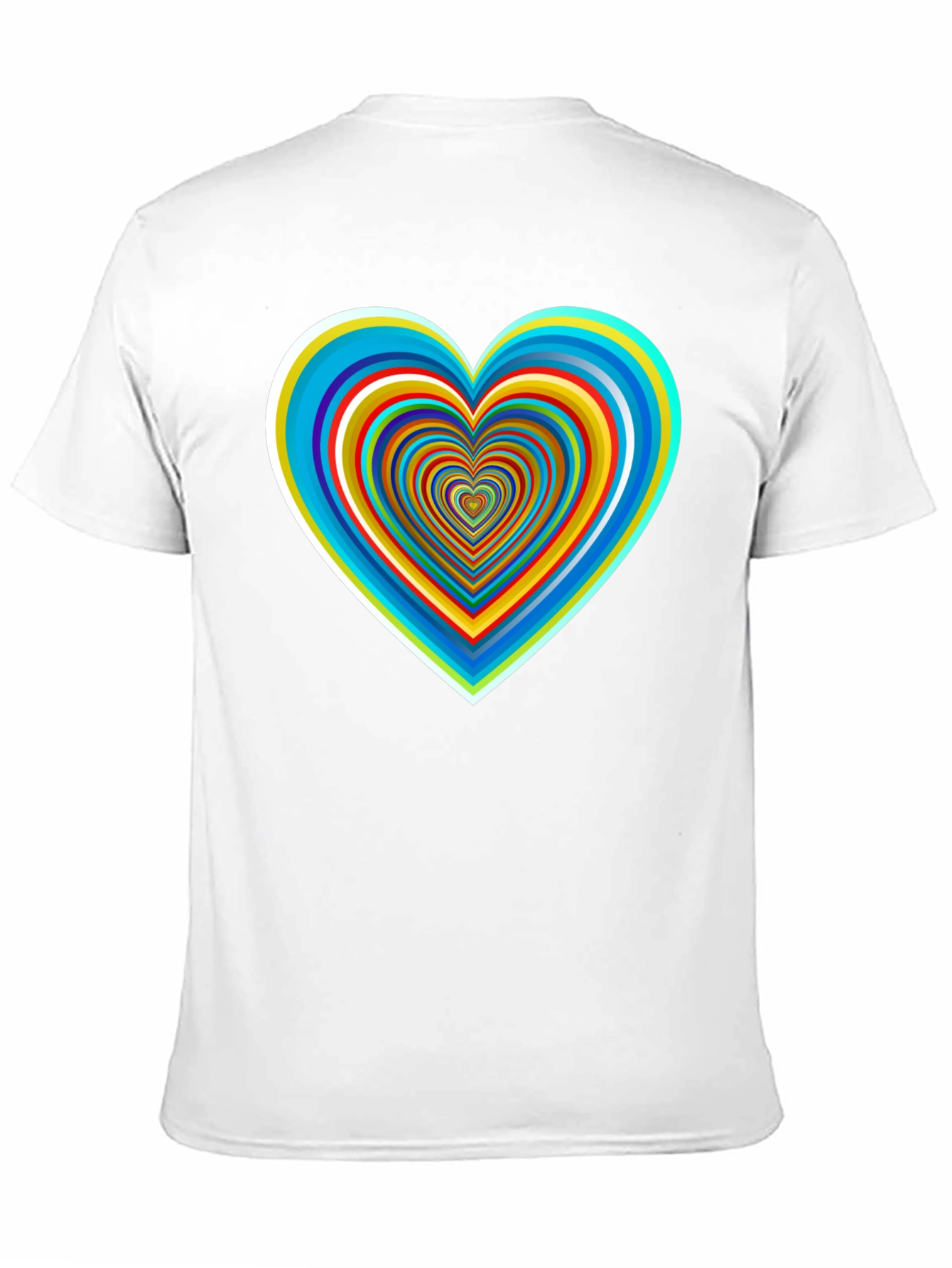 Psychedelic Heart Graphic Tee - Stylish Black Shirt